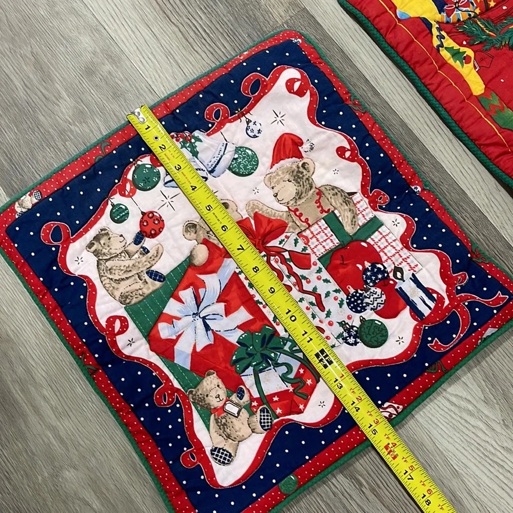 Christmas decorative pillow cases 15x15 country style set of 2